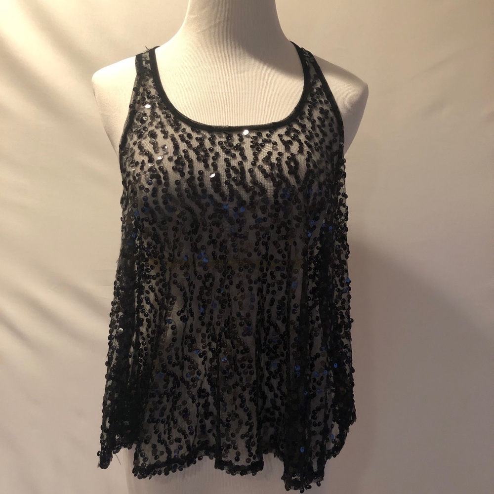 American Rag black sequin sparkly top.